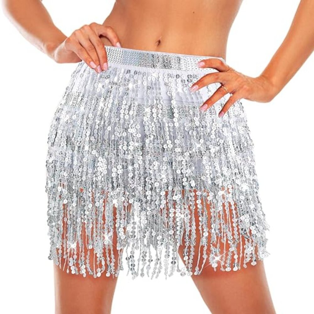 NEW! Sibba Sequin Skirt for Beach 70s Disco Party Disco Festival